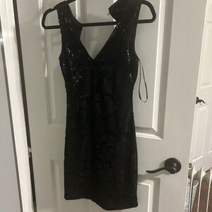 GUESS Elegant Black Sequin Dress